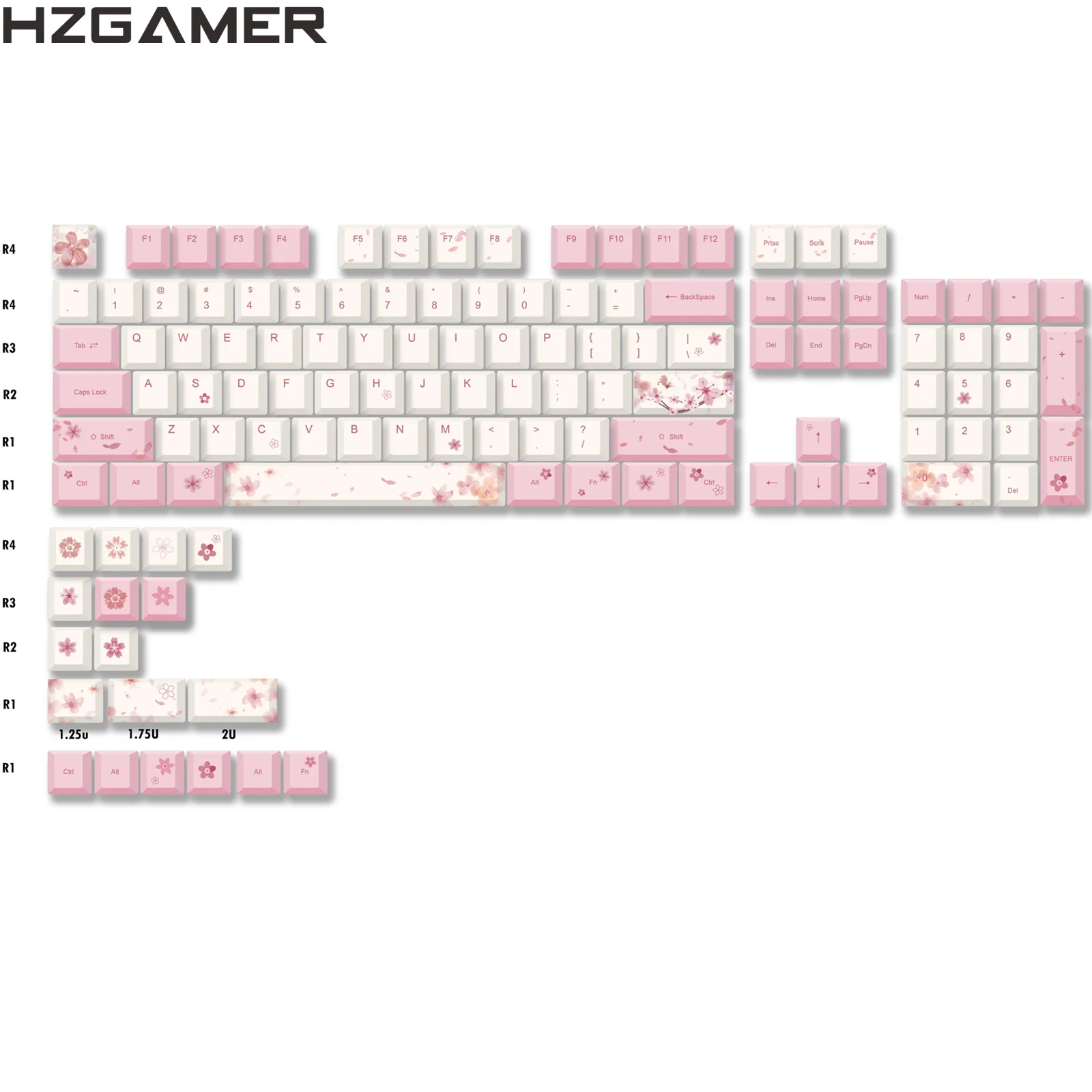 HZGAMER PBT Custom XDA Profile Keycap for Mechanical Keyboard Dye Sublimation Keycaps,
