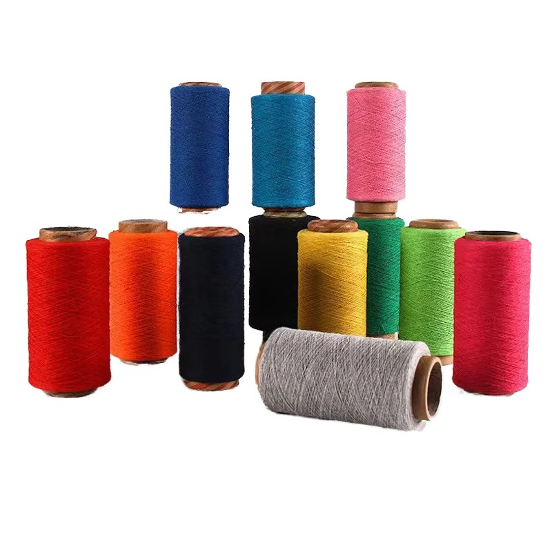 Colored Yarn Manufacture Recycle Thread Knitting Rubber Latex Covered Yarn