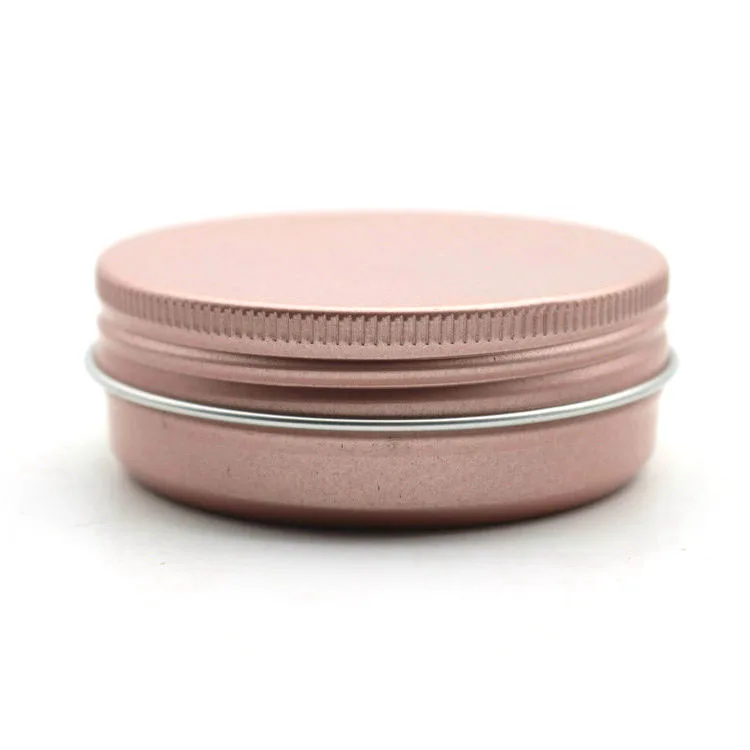 Matte Rose Gold Candle Cream Aluminium Jar Lip Balm Tea Tin Box With Screw Lid 5ml 10ml 20ml 30ml 50ml 60ml 80ml 100ml 250ml