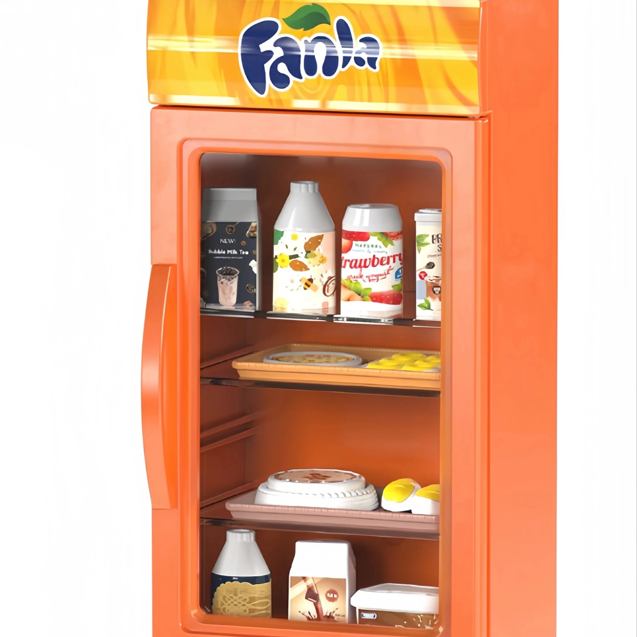 QW Spot Wholesale Children Play Home Pretend Toys Simulated Fanta Vending Machines to Promote Parent-child Relationships