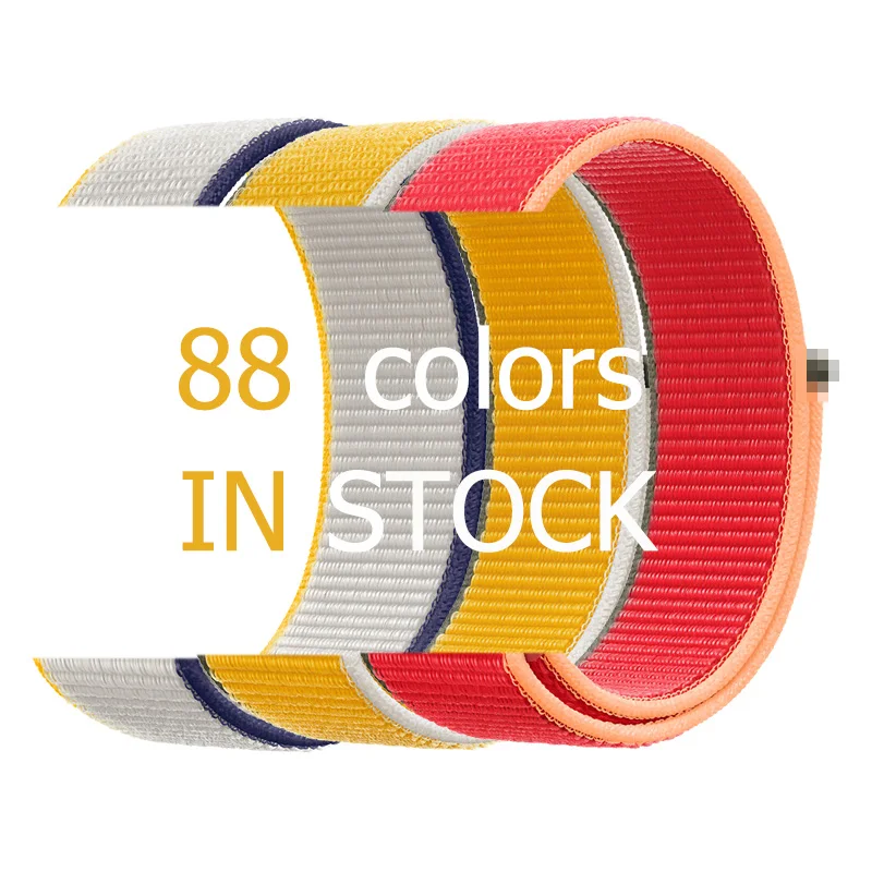 В наличии 88 цветов нейлоновый Плетеный спортивный ремешок Chinber для Apple Watch Band 38 мм 40 42