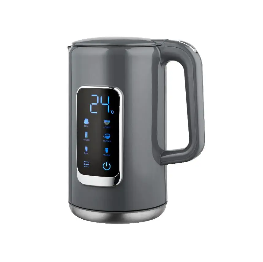 Unique 1.7L Double Layer Electric Water Kettle With Touch Sensitive Control and Display keep warm water bottle with wifi