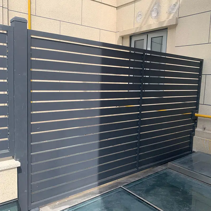 Aluminum Fence Slats Black Aluminium Fence And Trellis Gate Slats Horizontal Metal Fence Panel