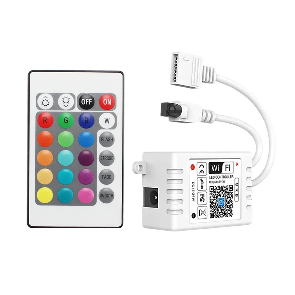 
Single Dual Output Smart 24keys IR Remote Magic Home WIFI Control Led Controller 