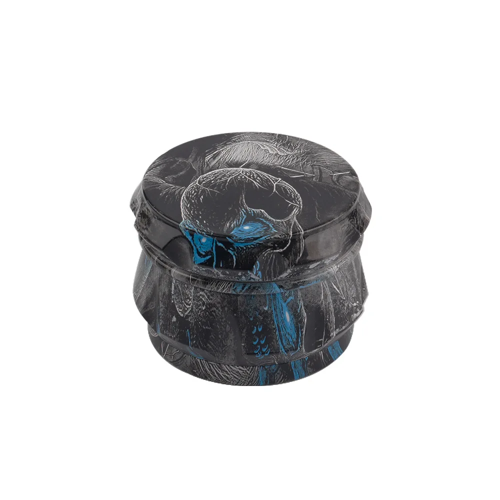 55MM 63MM Full Printing Drum Shape Herb Grinders Herbal Smoking Tobacco Grinder Smoking Accessories