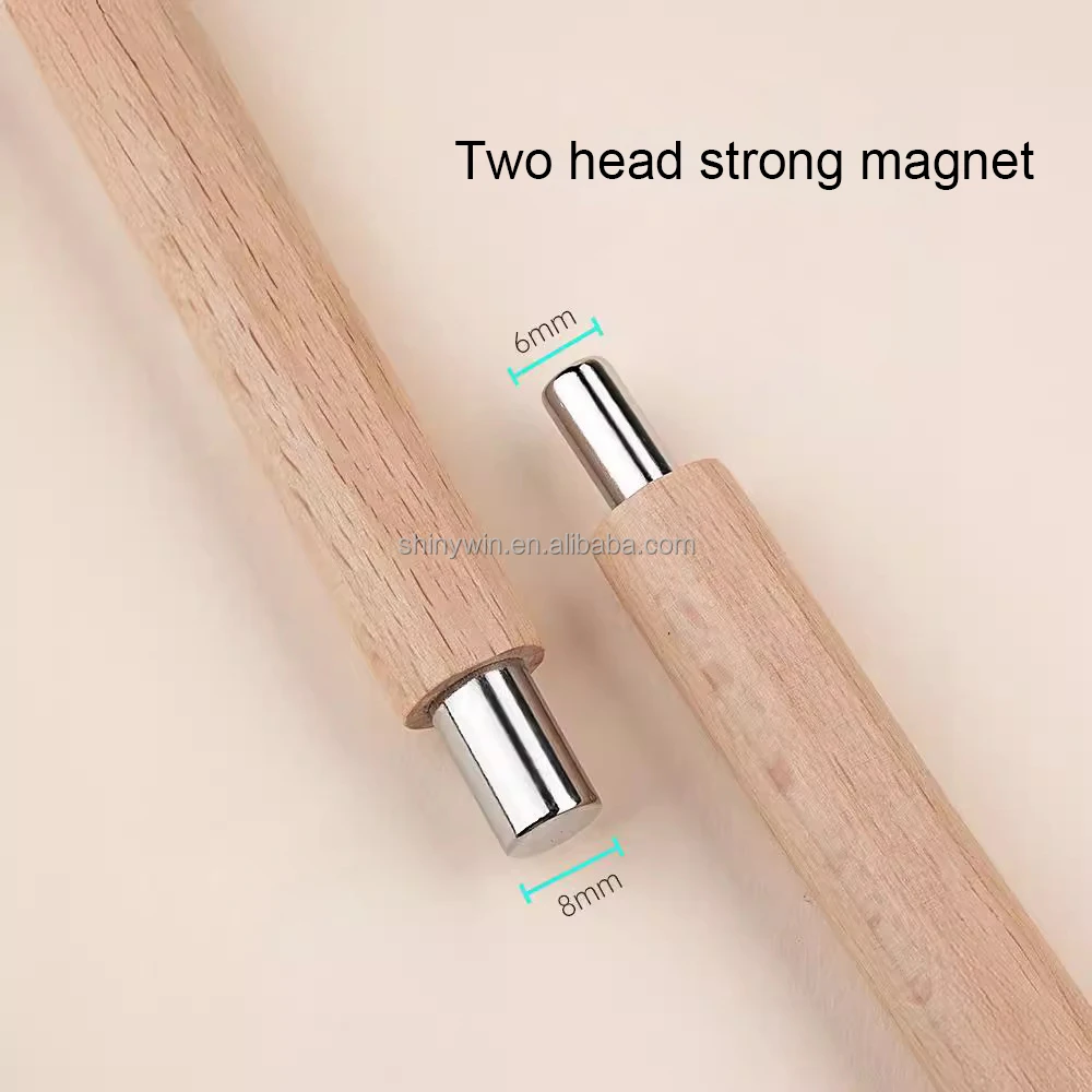 No Roll Nail Magnet Tool Double Head Wooden Art Super Strong Polish  Gel Cat Eye Design Magnetic DIY Manicure Magnet Stick