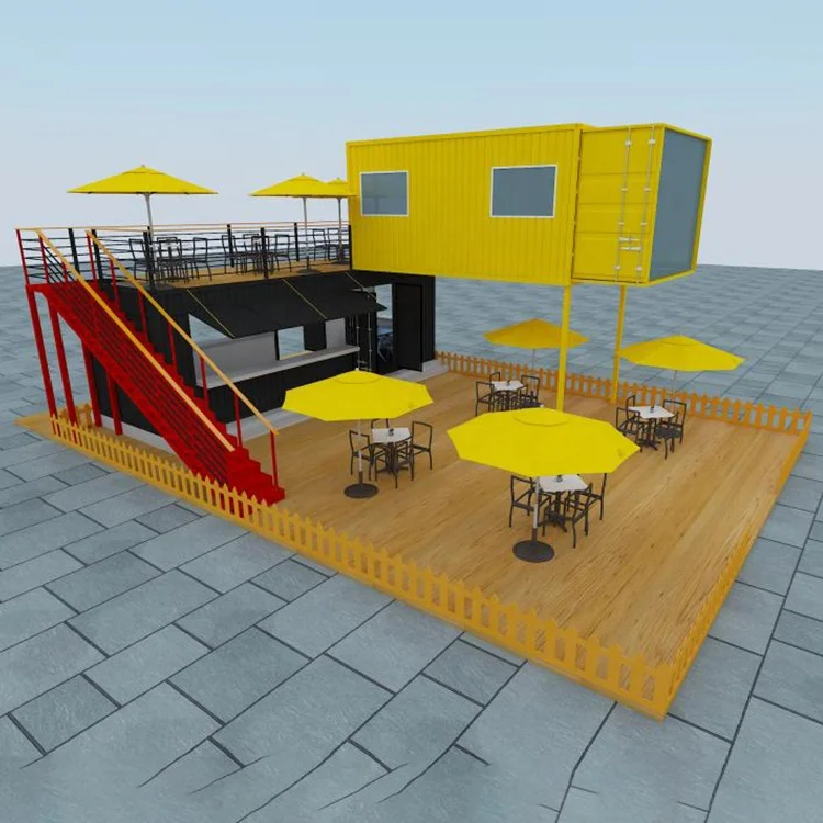Accept Custom prefabricated shipping container kiosk shop restaurants