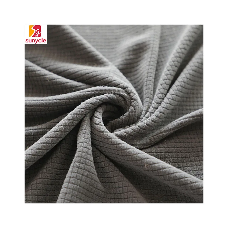 100% polyester jacquard solid polar fleece fabric for garment