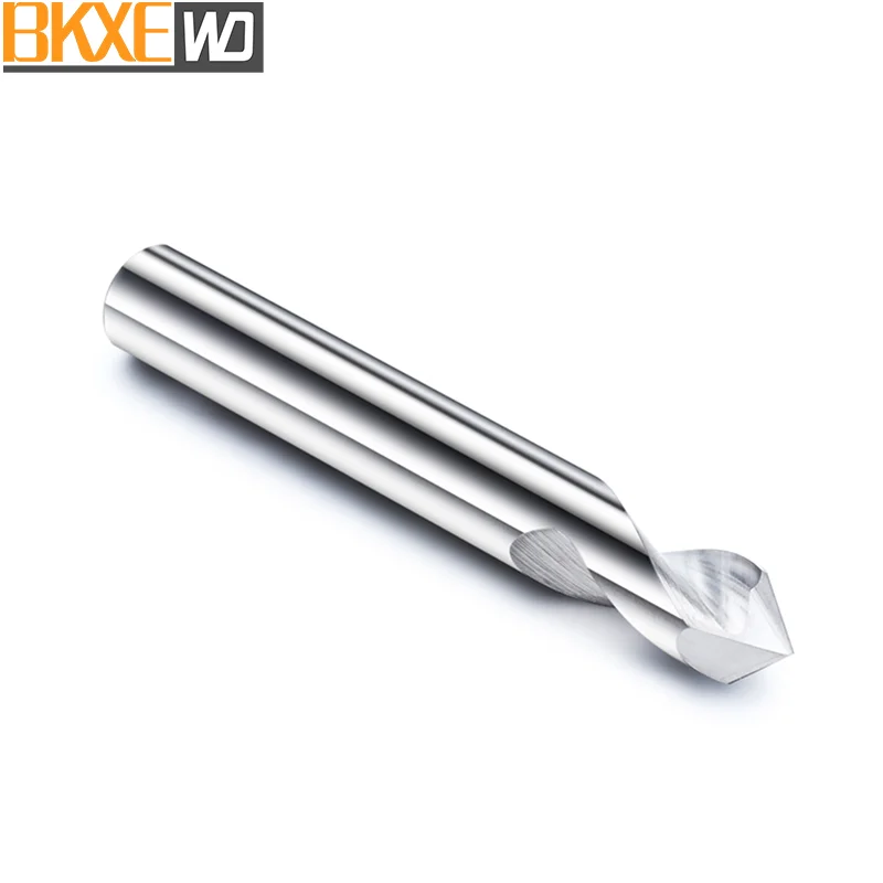 BKXE Cemented Tungsten Carbide 2 Flute Drill Bit Alloy Metal CNC Bits NC spotting Drill