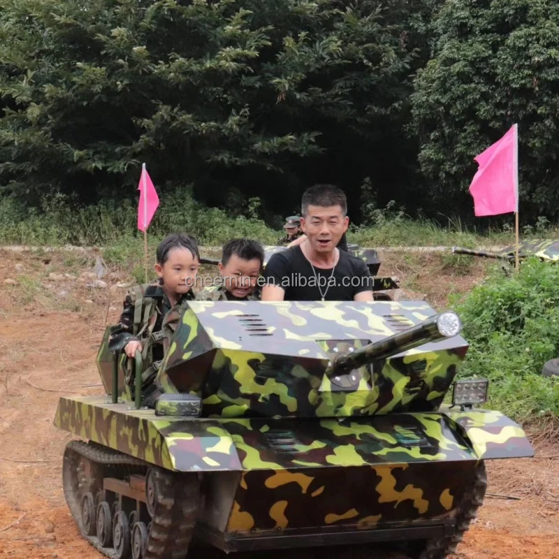 New design upgraded material all terrain 2-3 person outdoor mini tank vehicle kids ride on tank