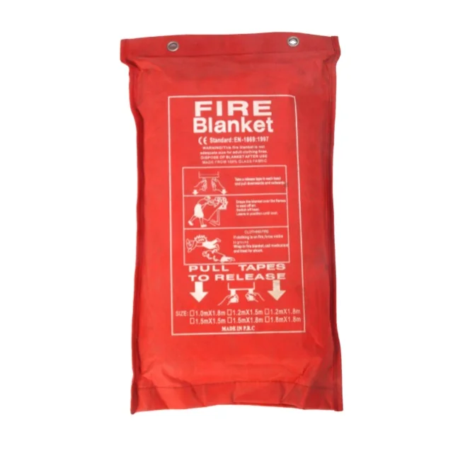 wholesale 1m*1m 1.2m*1.2m 1.5m*1.5m 2m*2m fiberglass emergency  car heat resistant fire blanket