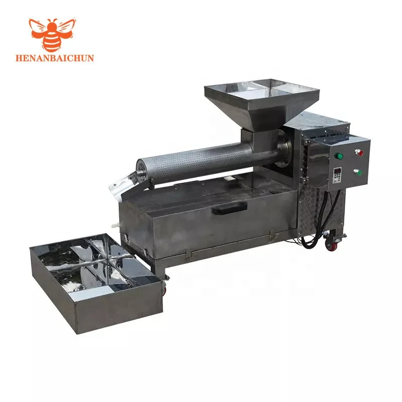 Automatic Beeswax Separator Screw type Honey Extruding Machine, Electric Wax Press machine Beekeeping equipment