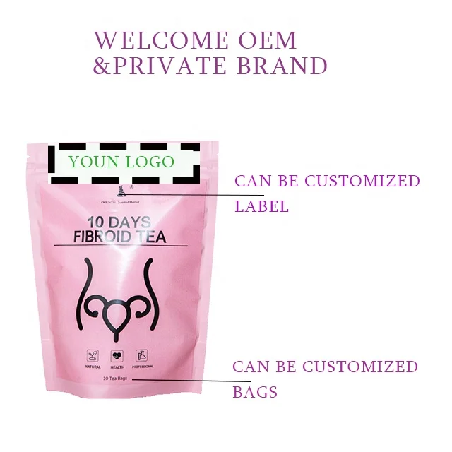 Private Label Fibroid Tea Natural Herbal Yoni Womb Cleanse Flusher Wellness Removal Fibroid Detox Tea For Women