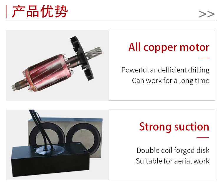 Heavy duty 380V annular cutter magnetic drill speed adjustable BJ-60RC with tapping and coring function