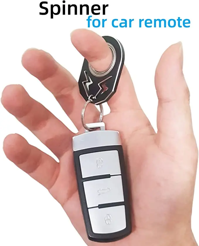 The super fun fidget keychain spinner with lightning logo matches your keys and pendant spin it anywhere anytime