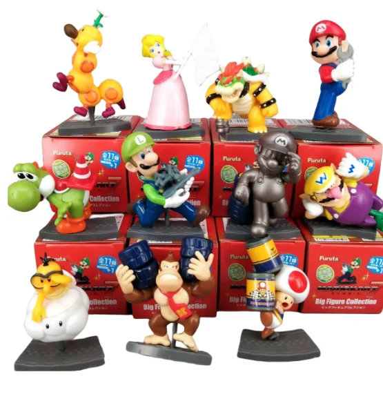11PCS/set Hot selling Anime Mario Bros boxed figure toys for gifts Mystery Blind Box figurine Game Characters