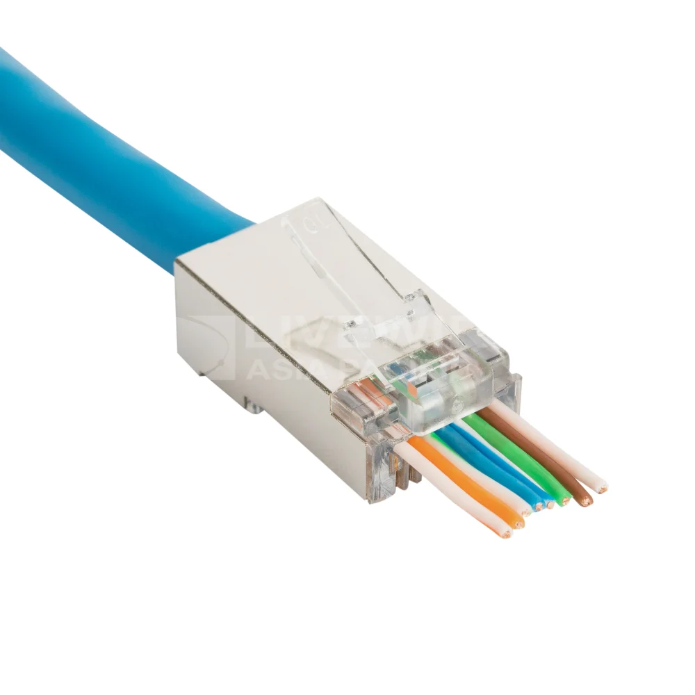 Заводская Продажа торговая гарантия 8p8c utp cat6 cat5 экранированный штекер соединитель rj45