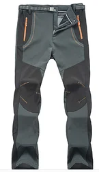 Осенние уличные ветрозащитные и водонепроницаемые мужские брюки, мягкие флисовые брюки