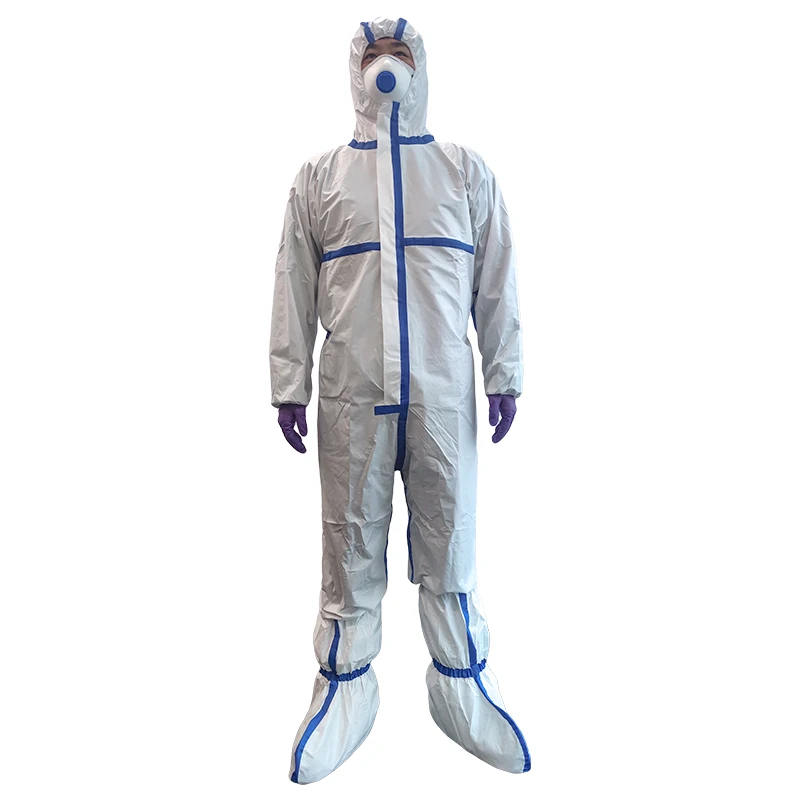 Type 4/5/6 Disposable Safty Coverall Isolation Microporous PPE Suit Hazmat Suit Protective Coverall