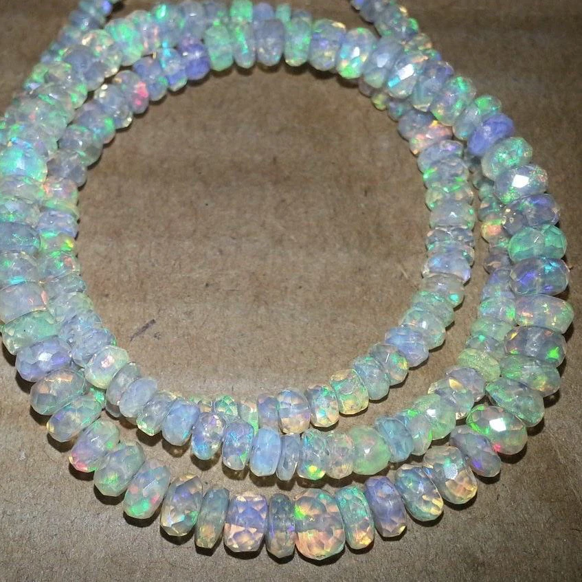 Natural Ethiopian Opal Stone Faceted Beads Strand From Stones Supplier Shop Trending Buy Now