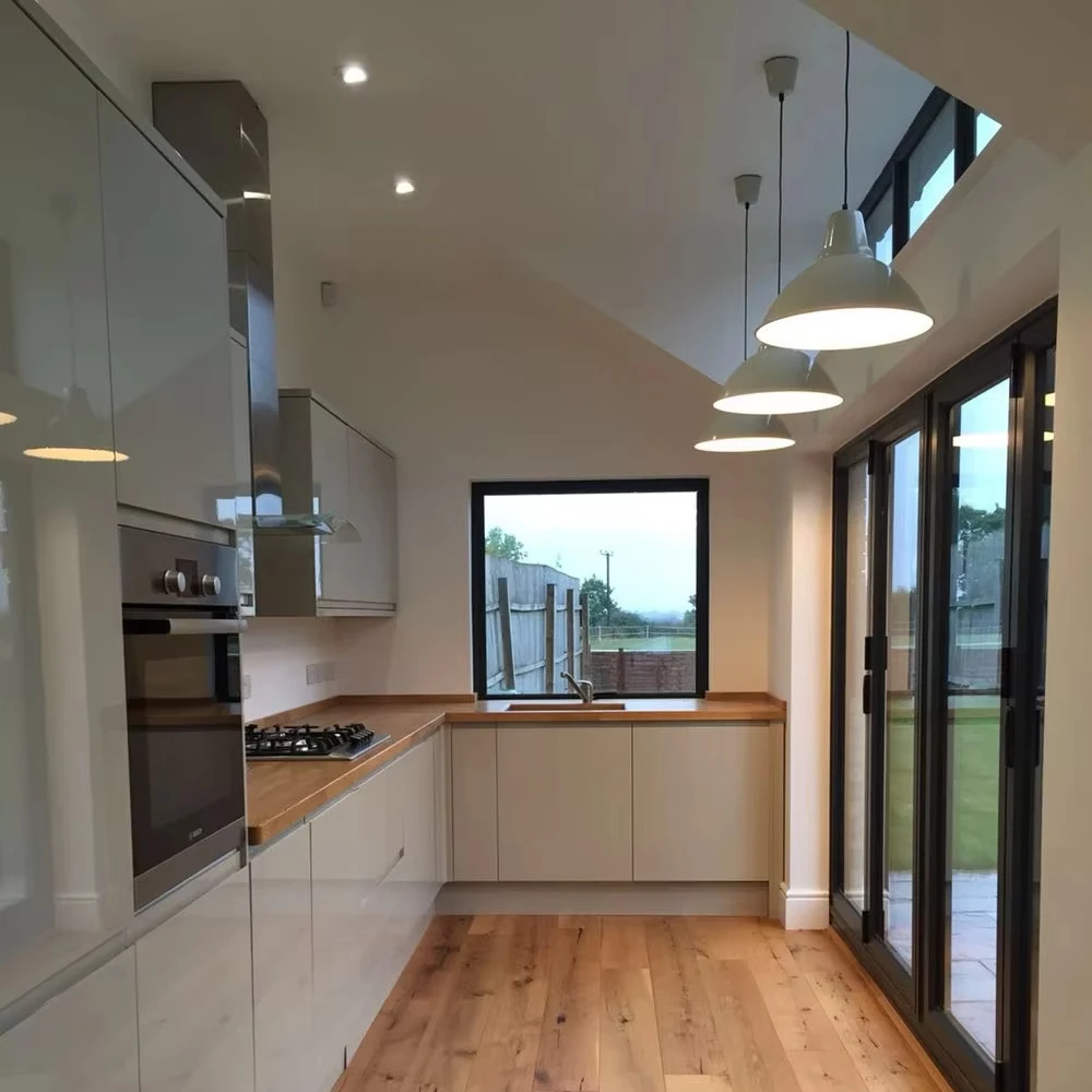 Outdoor Hurricane Proof Patio Impact 4 Tracks Large Glass Exterior Balcony Thermal Break Aluminum Sliding Doors