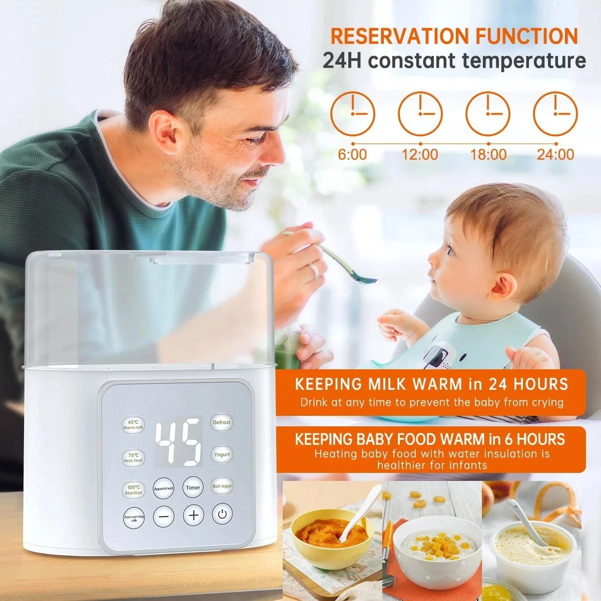 Thermostat baby milk heater Quick Gentle Heating Milk Bottle Warmer