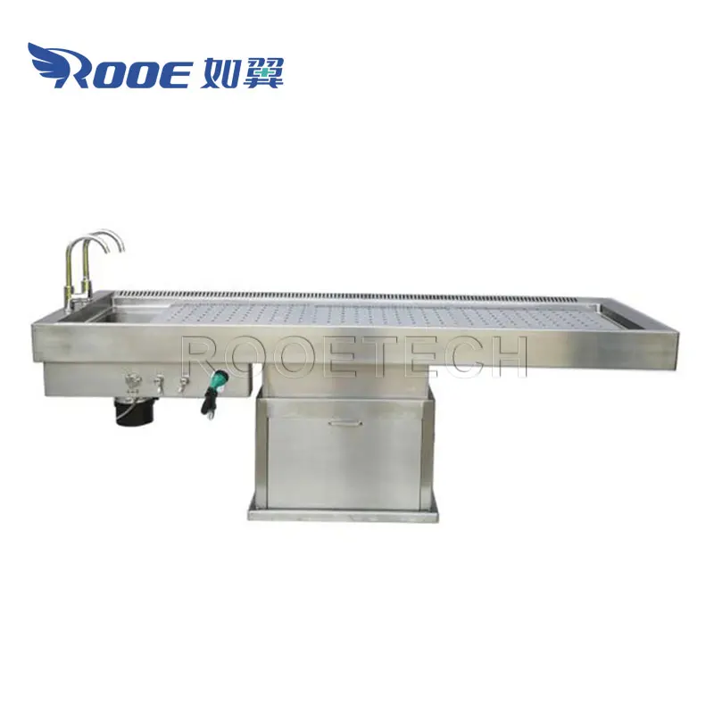 Funeral Washing Table Stainless Steel Wash Station with Shredder Sink and Ventilation System