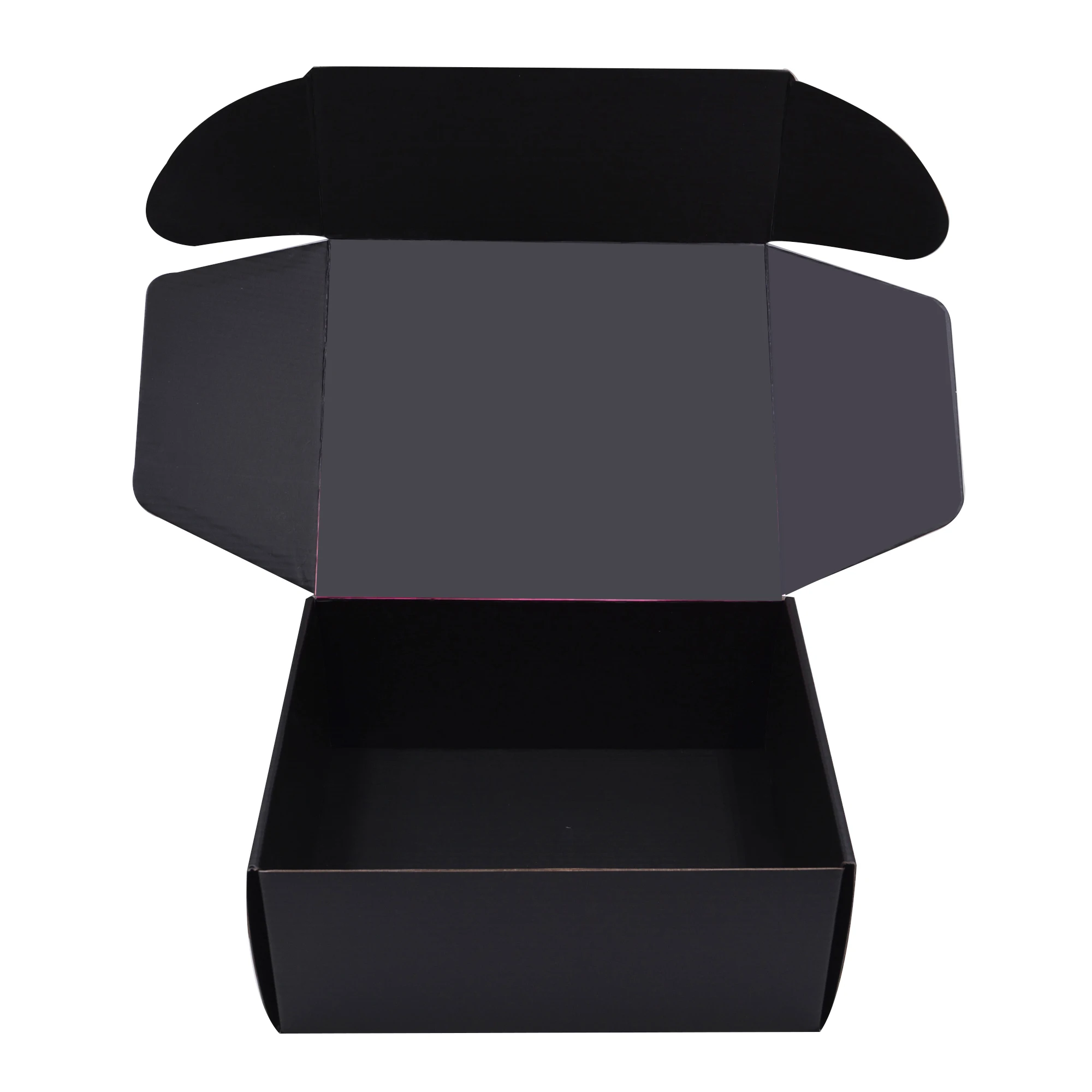 Custom Logo Corrugated Cardboard Mailer Box Black Packaging Shipping Paper Mailing Packing Gift Folding Paper Gift Box