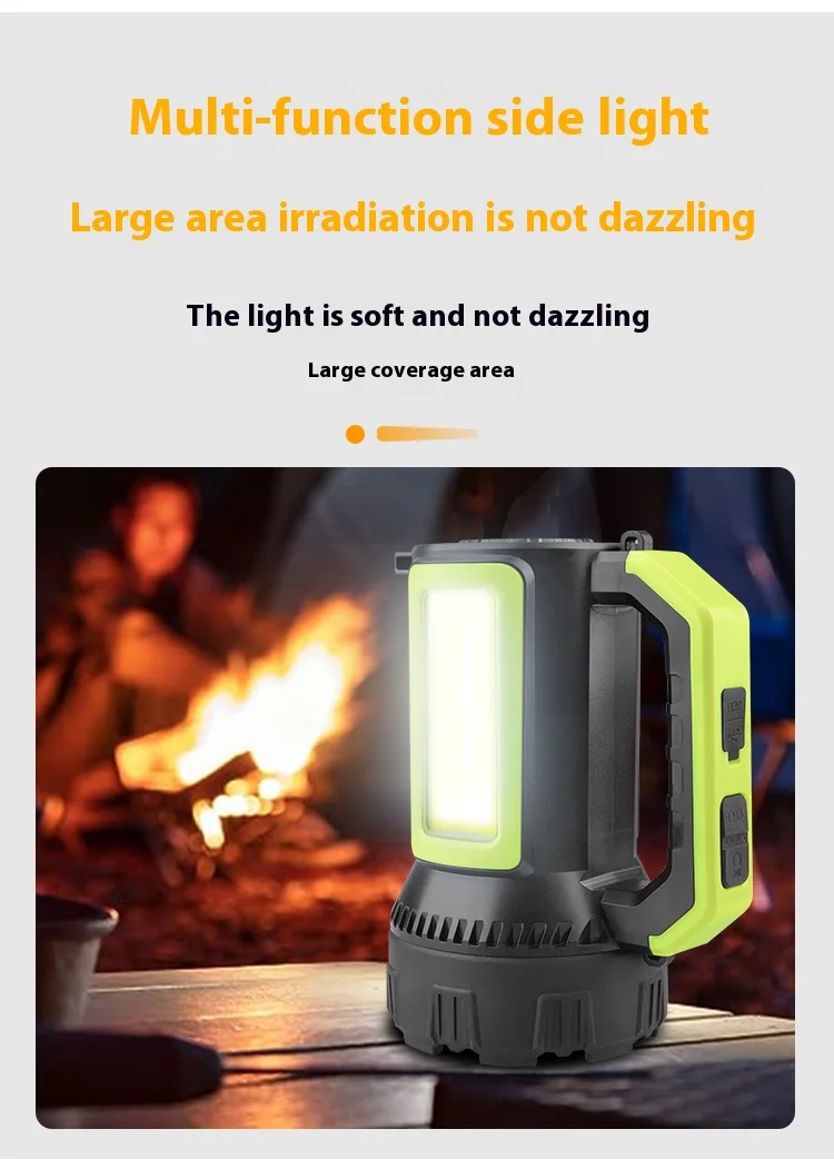 1600 Lumens Multifunctional Power Display Portable Searchlights Camping Light Waterproof Searchlight