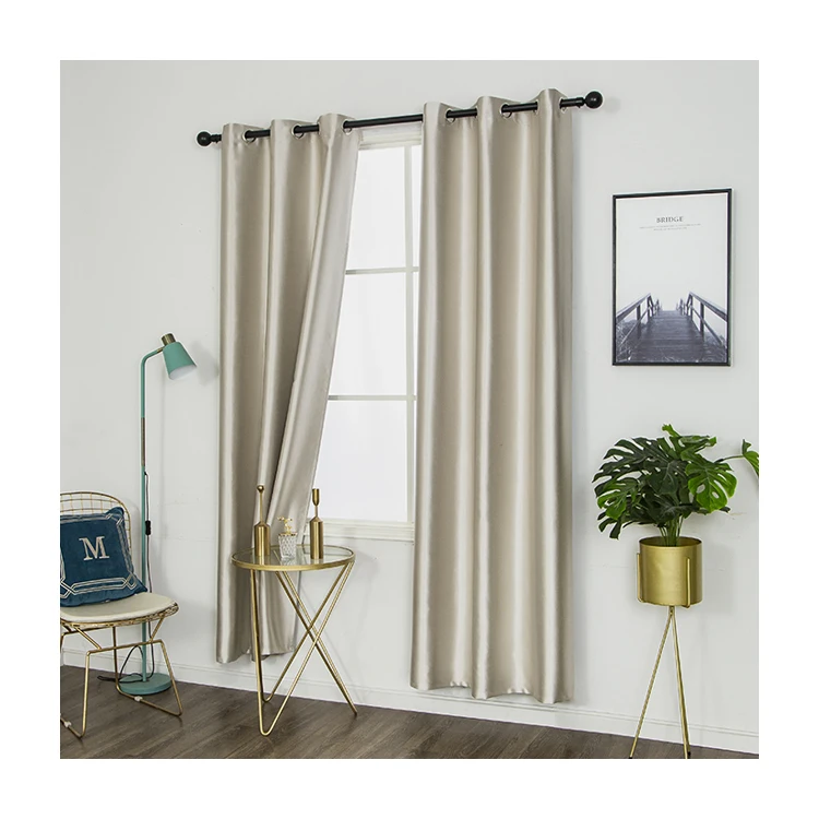 Hot sale hotel bedroom 100% polyester home decoration ready made window christmas curtain