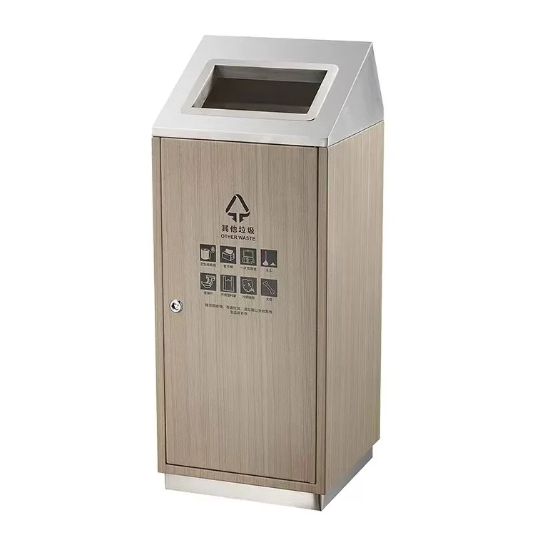 Manufacturer supply titanium metal hotel ground ash barrel