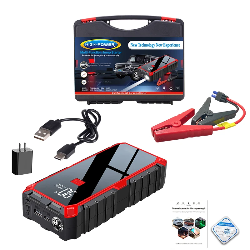 2023 new 12V Car Emergency Tool Battery Booster Super Energy Portable Car Jump Starter Power Bank