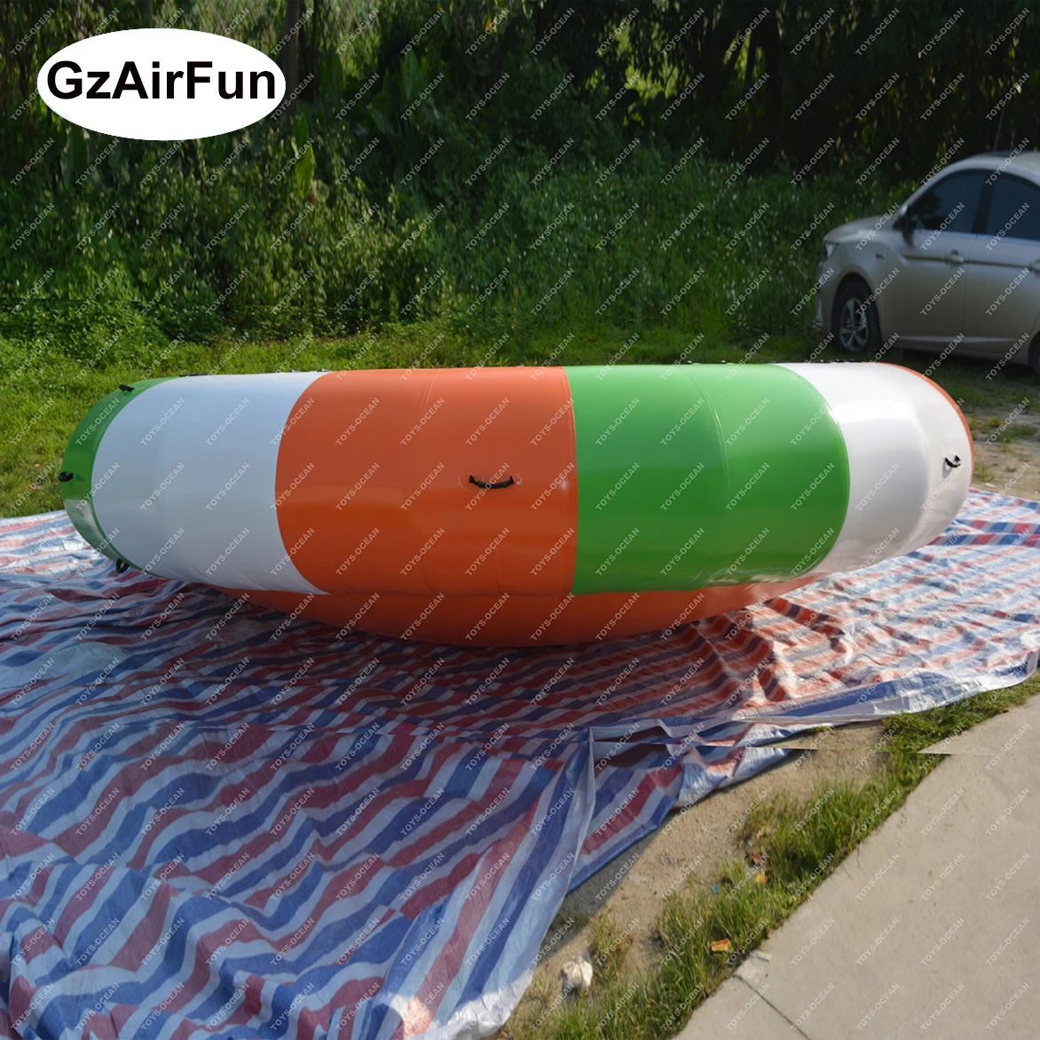 Inflatable Disco Boat Inflatable Water Spinner Gyro Flying Disco Ball