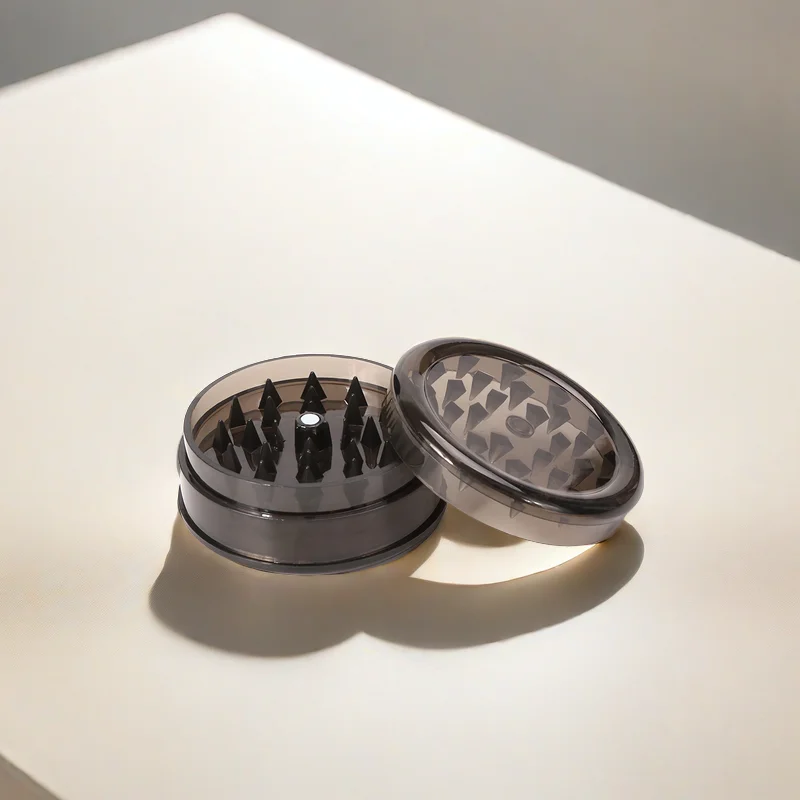 CN Wholesale Hot sale Cheap 40 mm 3 Parts Custom Logo Plastic Herb Grinders Tobacco Smoking Grinder for Herb