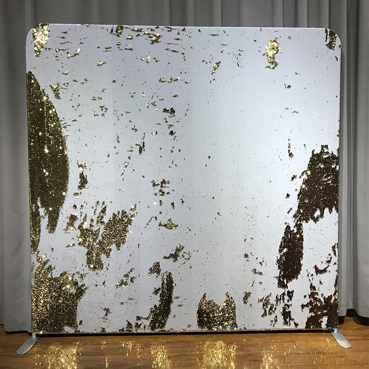 standard exhibition aluminum advertising sequin photo booth backdrop stand