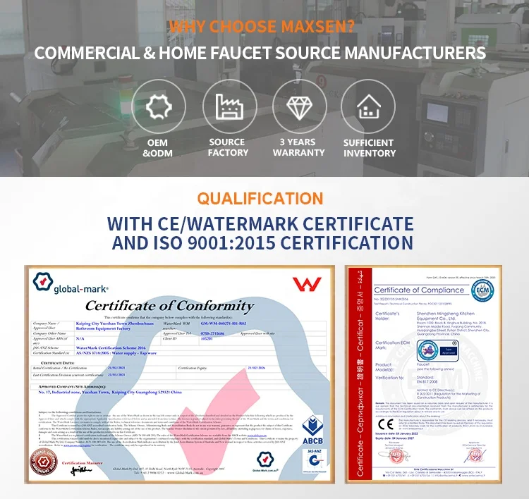 UPC NSF Wall Mount Double Handles Kitchen Sink Pot Filler Faucet Tap with Folding Spout