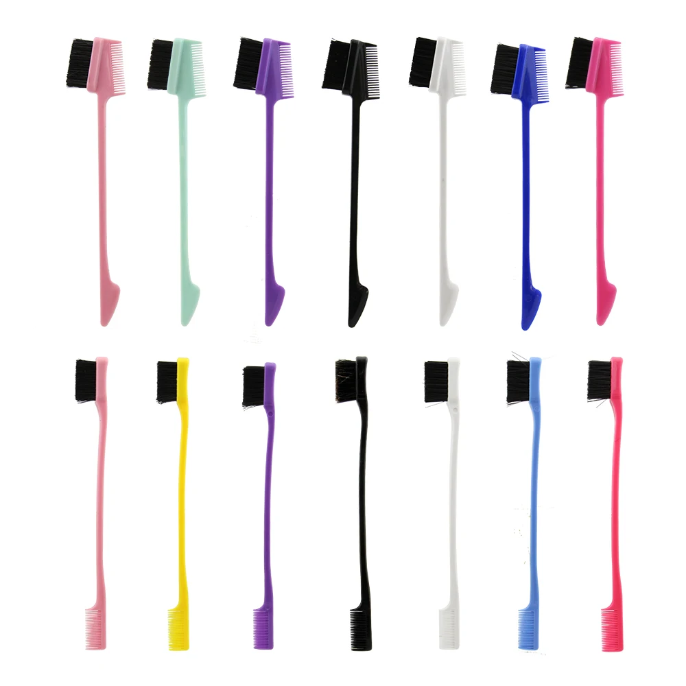 Masterlee custom Double Sided Hair Edge Control Brushes Comb Eyebrow Brushes edge brush