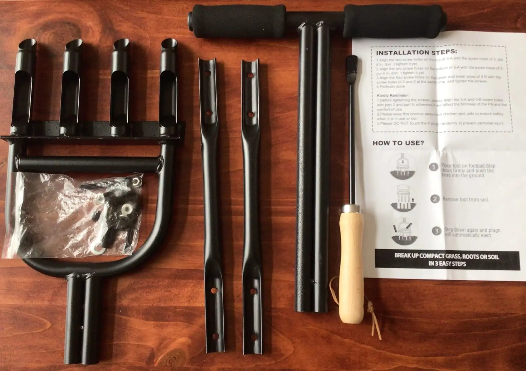Lawn Aerator Coring Tool Manual Soil Storage Basket Yard Tine Yard Aeration Tool Soil Manual lawn aerator