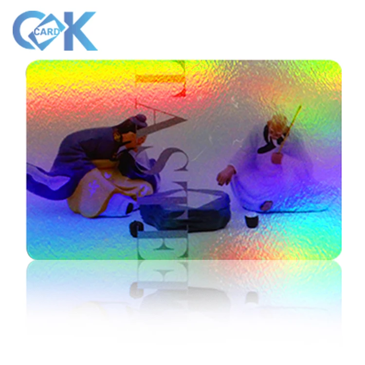 Printable Blank PVC CR80 Shiny Hologram Pvc Id Card For Heat Lamination Machine