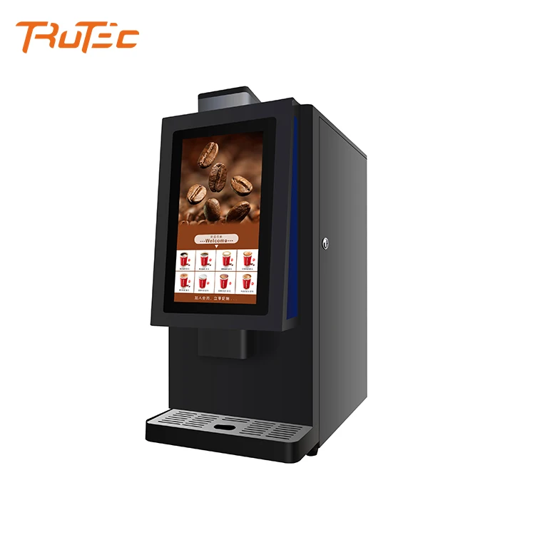Hotel restaurant coffee shop bean to cup coffee machine commercial automatic milk chocolate sugar coffee vending machines