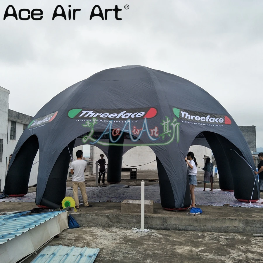 Giant 10m Diameter Black 8-Leg Spider Tentage Outdoor Car Shelter and Event Station for Parties and Marquees