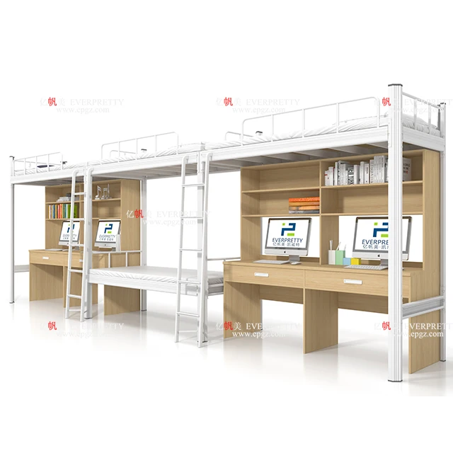 Дешевая школьная мебель для общежития, черная металлическая двухъярусная кровать для студентов