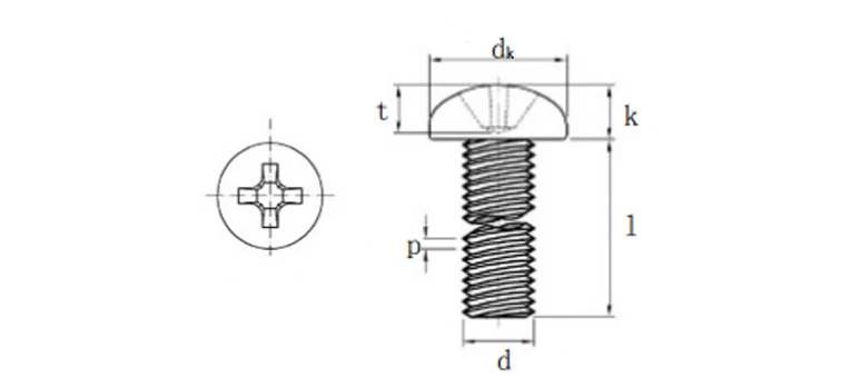 
Fasteners Machine Screw DIN7985 304 316 Stainless Steel M4 Phillips Cross Recessed Pan Head Machine Screw 