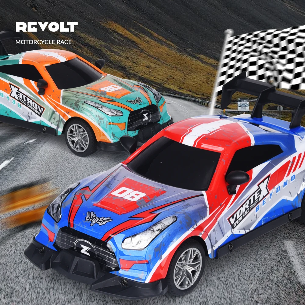 RC car 1:16 4 channels Remote Control Car with LED Lights Flexible Steering Long Lasting Battery with TRY ME Button