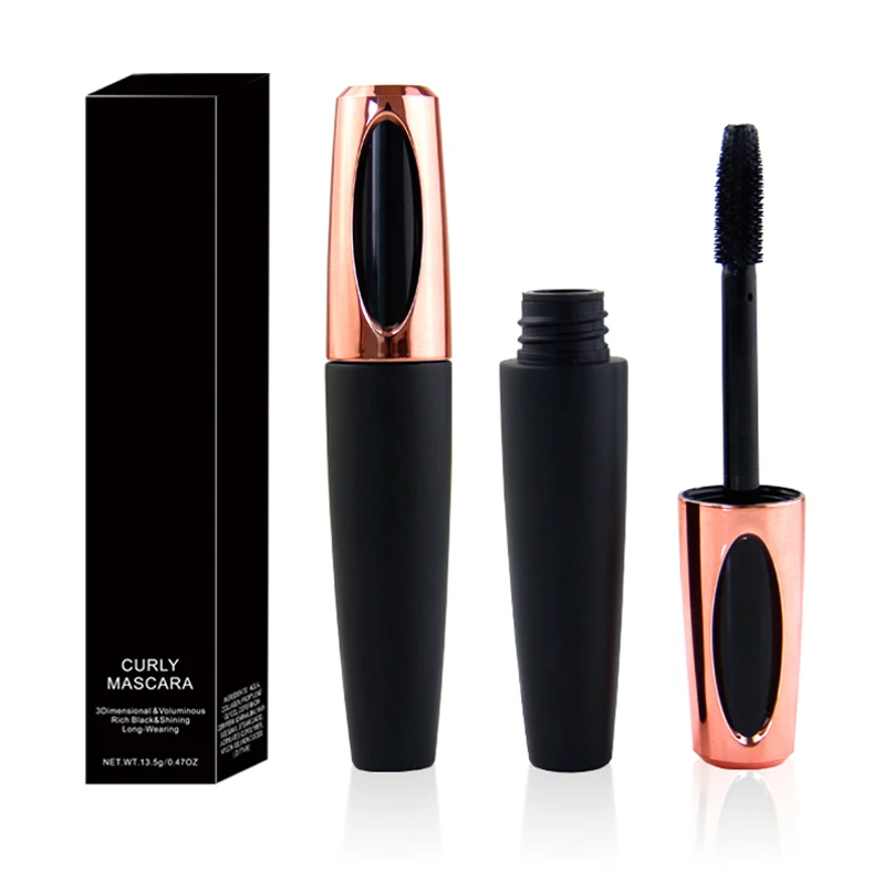 4D Fiber Waterproof Mascara Lengthening Long Lasting Black Mascara Private Label