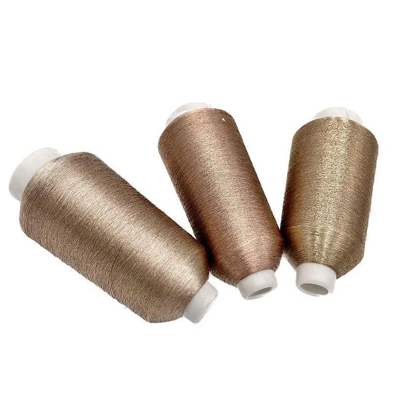 Factory Supply Copper 150D Polyester viscose ST/MS type embroidery thread metallic  yarn