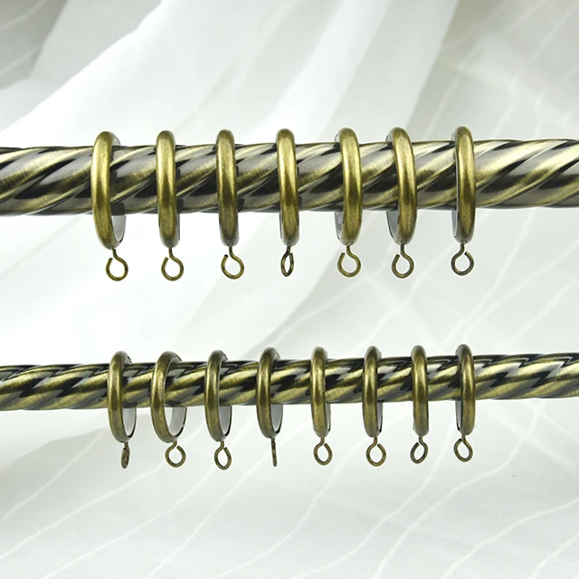 KEEWO Factory Price Fashion 28/19mm Bronze Curtain Finials Twisted Curtain Pole curtain Rod Accessories