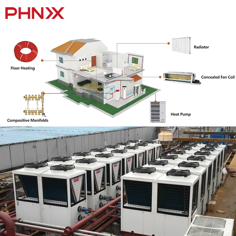  PHNIX R410A тепловой насос производственная линия инвертор EVI Bomba De Heat Aireagua горячая