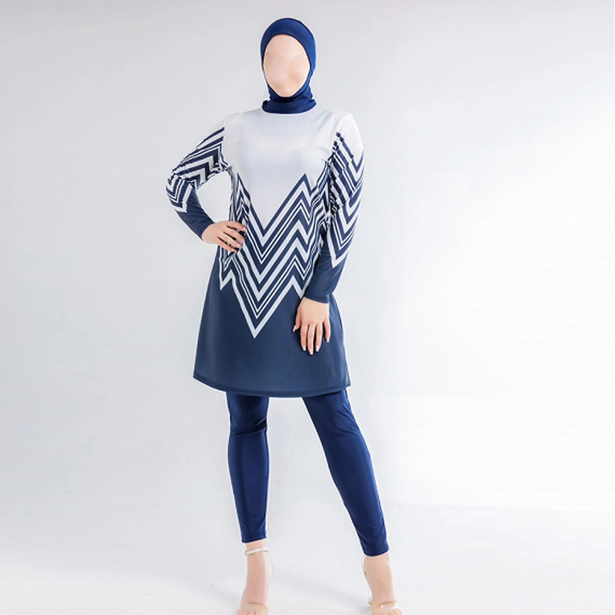 100% Export Oriented Hot Sale Customized Latest Printed Design Wholesale Price Islamic Halal Swimwear For Womens From Bangladesh