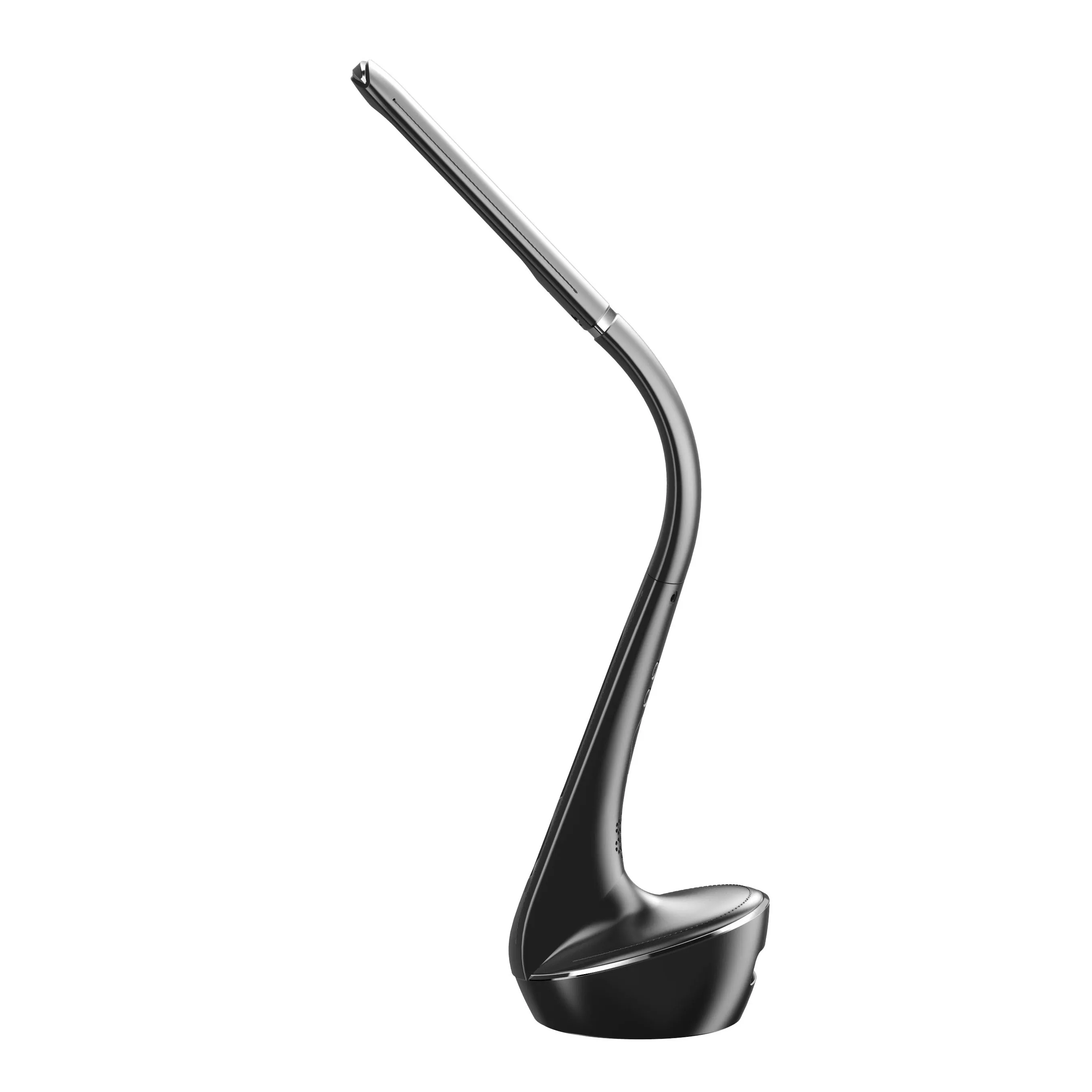 Flexible Goose Neck Arm Plastic Imitation Leather Texture Design Flexible Touch Dimmer Table Lamp